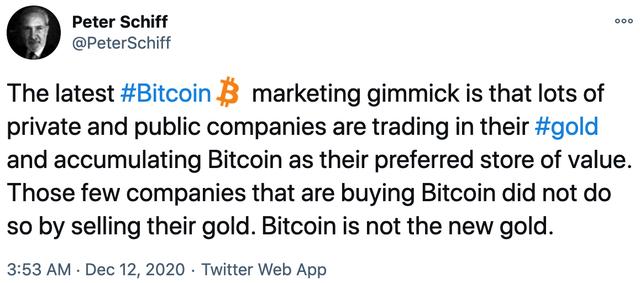 少数购买BTC的公司不是通过出售黄金来实现的 少数购买BTC的公司不是通过出售黄金来实现的