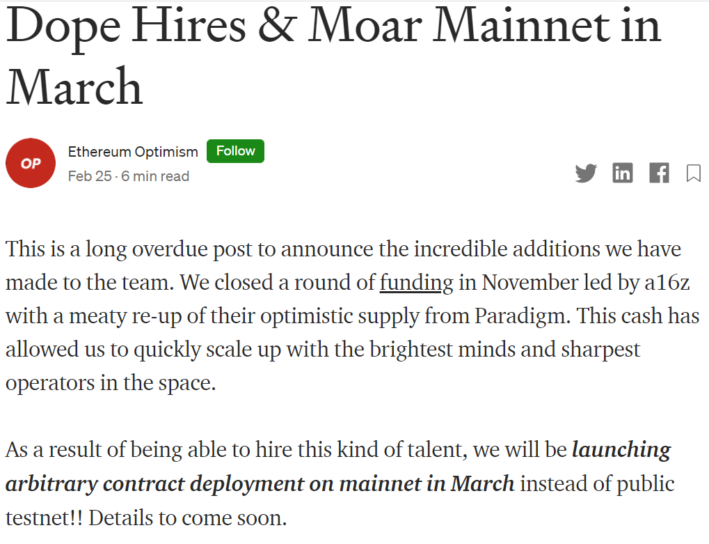 最具挑战时刻的以太坊，迎来全新Layer2方案Optimism4